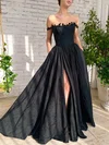 Ball Gown Square Neckline Satin Sweep Train Prom Dresses With Pockets #Favs020115848
