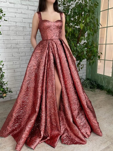Ball Gown Sweetheart  Sweep Train Prom Dresses With Pockets #Favs020115854