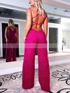 Sheath/Column V-neck Stretch Crepe Floor-length Prom Dresses #Favs020115887