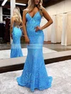 Trumpet/Mermaid V-neck Sequined Sweep Train Prom Dresses #Favs020115908