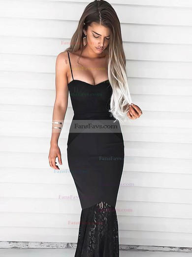 Sheath/Column Sweetheart Lace Floor-length Prom Dresses #Favs020105557