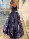Ball Gown Sweetheart Satin Floor-length Prom Dresses With Pockets #Favs020115994