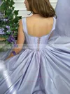 A-line Square Neckline Satin Floor-length Prom Dresses With Split Front #Favs020116017
