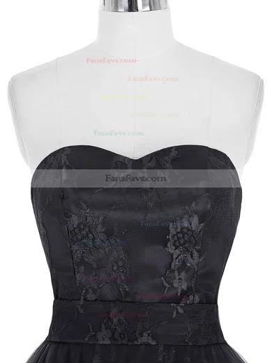 A-line Sweetheart Lace Tulle Floor-length Prom Dresses #Favs020103532