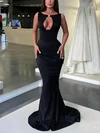 Trumpet/Mermaid Scoop Neck Stretch Crepe Sweep Train Prom Dresses #Favs020116141
