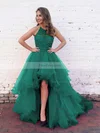 Princess Halter Organza Asymmetrical Beading Prom Dresses #Favs020103198