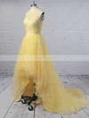 Princess Halter Organza Asymmetrical Beading Prom Dresses #Favs020103198