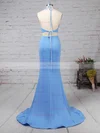 Trumpet/Mermaid Halter Jersey Sweep Train Prom Dresses #Favs020103310