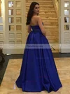 Ball Gown Strapless Satin Floor-length Prom Dresses #Favs020105407