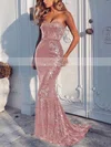 Trumpet/Mermaid Sweetheart Sequined Sweep Train Prom Dresses #Favs020104962