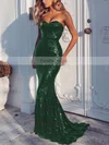 Trumpet/Mermaid Sweetheart Sequined Sweep Train Prom Dresses #Favs020104962