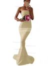 Trumpet/Mermaid Strapless Stretch Crepe Sweep Train Prom Dresses #Favs020105502