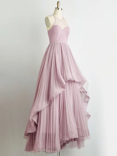 Princess Halter Tulle Floor-length Pleats Prom Dresses #Favs020103607