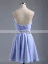 A-line Sweetheart Chiffon Short/Mini Beading Affordable Short Prom Dresses #Favs020101407