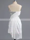 Fashion Sheath/Column Sweetheart Chiffon Crystal Detailing Short/Mini Short Prom Dresses #Favs020101438