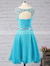 Short/Mini A-line Scoop Neck Chiffon Beading Sweet Short Prom Dresses #Favs020102720