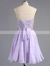 A-line Sweetheart Chiffon Short/Mini Beading Short Prom Dresses #Favs02042389