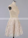 A-line Scoop Neck Lace Pearl Detailing Fabulous Short/Mini Short Prom Dresses #Favs020101436