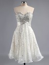 A-line Sweetheart Lace Short/Mini Beading Homecoming Dresses #Favs02016350