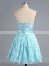 A-line Sweetheart Lace Short/Mini Beading Homecoming Dresses #Favs02042339