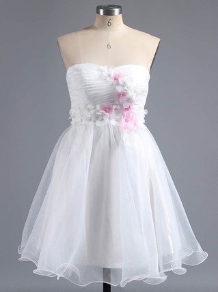 A-line Sweetheart Organza Short/Mini Sashes / Ribbons Short Prom Dresses #Favs02013244 A-line Sweetheart Organza Short/Mini Sashes / Ribbons Short Prom Dresses #Favs02013244