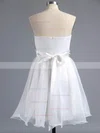 A-line Sweetheart Organza Short/Mini Sashes / Ribbons Short Prom Dresses #Favs02013244