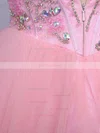 High Neck Pink Satin Tulle Beading Short/Mini Cute Short Prom Dresses #Favs020101623