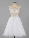 Sexy Short/Mini A-line Tulle Appliques Lace Off-the-shoulder Short Prom Dresses #Favs020101466