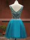 Classic Scoop Neck Tulle with Beading Short/Mini Prom Dress #Favs020101492