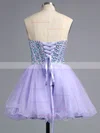 A-line Sweetheart Tulle Short/Mini Beading Wholesale Short Prom Dresses #Favs020101758