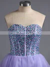 A-line Sweetheart Tulle Short/Mini Beading Wholesale Short Prom Dresses #Favs020101758