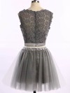 Pretty Short/Mini Scoop Neck Tulle Lace with Beading Two Pieces Prom Dress #Favs020101868