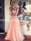 A-line Sweetheart Floor-length Tulle Prom Dresses with Appliques Lace #Favs02016777