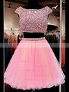 Princess Scoop Neck Tulle Short/Mini Crystal Detailing Short Prom Dresses #Favs020102546