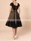 Ball Gown Square Neckline Tulle Knee-length Appliques Lace Short Prom Dresses #Favs020102564