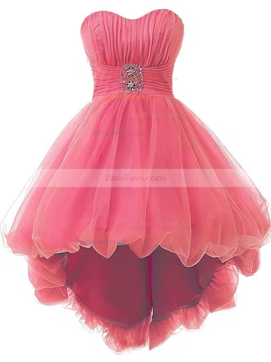 Princess Sweetheart Tulle Asymmetrical Beading Different Short Prom Dresses #Favs020102748