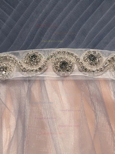 A-line Sweetheart Short/Mini Tulle Prom Dresses with Beading Ruffle #Favs020103635