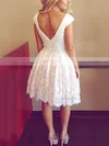 A-line Scoop Neck Tulle Short/Mini with Pearl Detailing Short Prom Dresses #Favs020104127