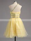 Empire One Shoulder Tulle Short/Mini Beading Short Prom Dresses #Favs02013242