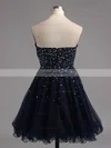 A-line Sweetheart Tulle Short/Mini Beading Short Prom Dresses #Favs02016389