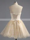 Ball Gown Sweetheart Tulle Short/Mini Appliques Lace Short Prom Dresses #Favs02042380