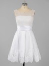 A-line Scoop Neck Tulle Short/Mini Beading Homecoming Dresses #Favs02051621