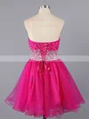A-line Sweetheart Tulle Short/Mini Crystal Detailing Short Prom Dresses #Favs02111410