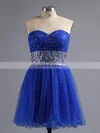A-line Sweetheart Tulle Short/Mini Crystal Detailing Short Prom Dresses #Favs02111410