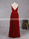A-line V-neck Chiffon Floor-length Sashes / Ribbons Prom Dresses #Favs020105036