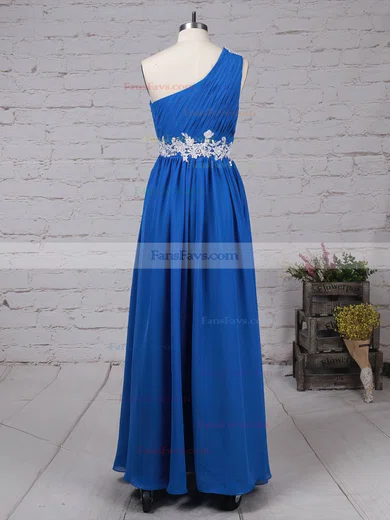 Empire One Shoulder Chiffon Floor-length Beading Prom Dresses #Favs020105040