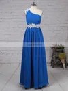 Empire One Shoulder Chiffon Floor-length Beading Prom Dresses #Favs020105040