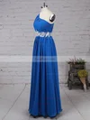 Empire One Shoulder Chiffon Floor-length Beading Prom Dresses #Favs020105040