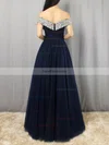 Princess Off-the-shoulder Tulle Floor-length Beading Prom Dresses #Favs020105051