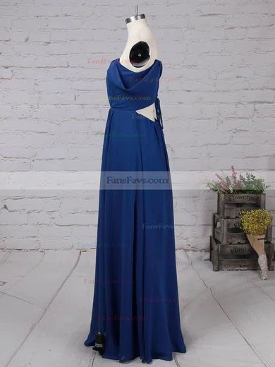 A-line Off-the-shoulder Chiffon Floor-length Ruffles Prom Dresses #Favs020105083